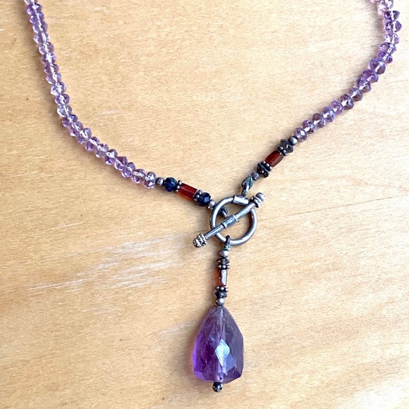 Amethyst bead necklace - Picture 1 of 7